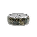 Starborn Golden Muscovite One Field Inlay Ring in Sterling Silver