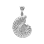 Starborn Cultured Opal Nautilus Ammonite Pendant in Sterling Silver