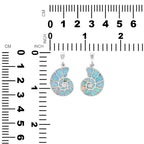 Starborn Cultured Opal Nautilus Ammonite Pendant in Sterling Silver
