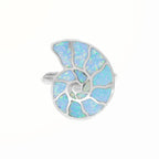 Starborn Cultured Opal Nautilus Ring in Sterling Silver
