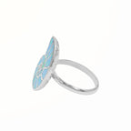 Starborn Cultured Opal Nautilus Ring in Sterling Silver