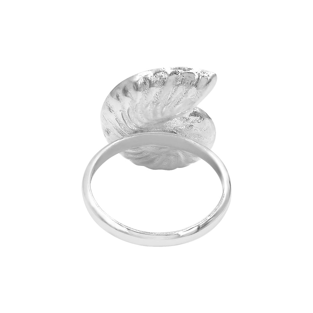 Starborn Cultured Opal Nautilus Ring in Sterling Silver