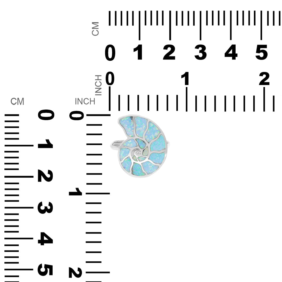 Starborn Cultured Opal Nautilus Ring in Sterling Silver
