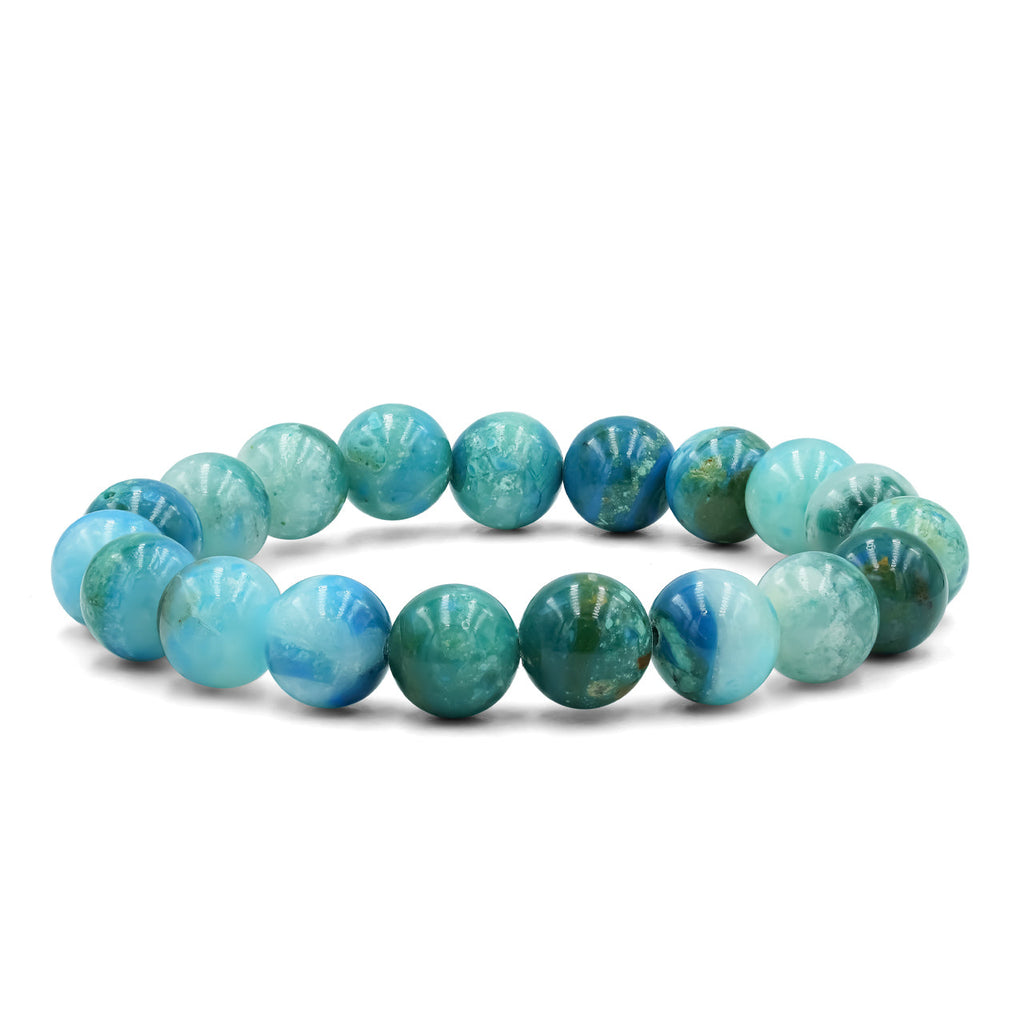 Starborn Peruvian Blue Opal Beaded Elastic Bracelet