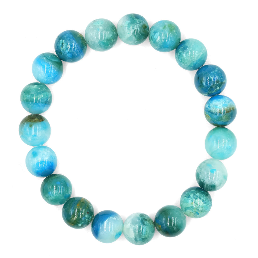 Starborn Peruvian Blue Opal Beaded Elastic Bracelet