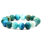 Starborn Peruvian Blue Opal Beaded Elastic Bracelet