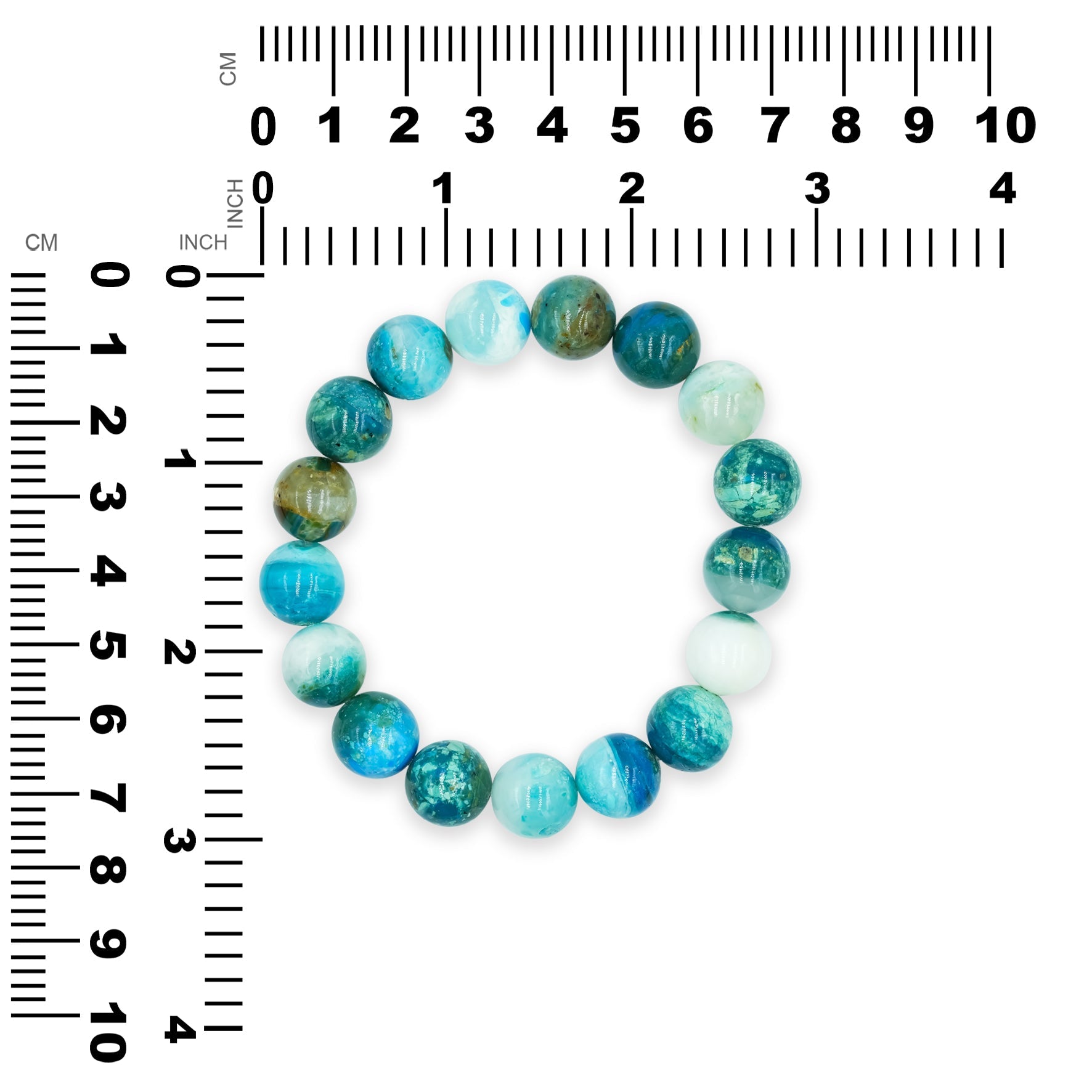 Starborn Peruvian Blue Opal Beaded Elastic Bracelet