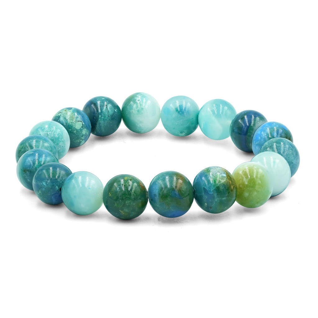 Starborn Peruvian Blue Opal Beaded Elastic Bracelet