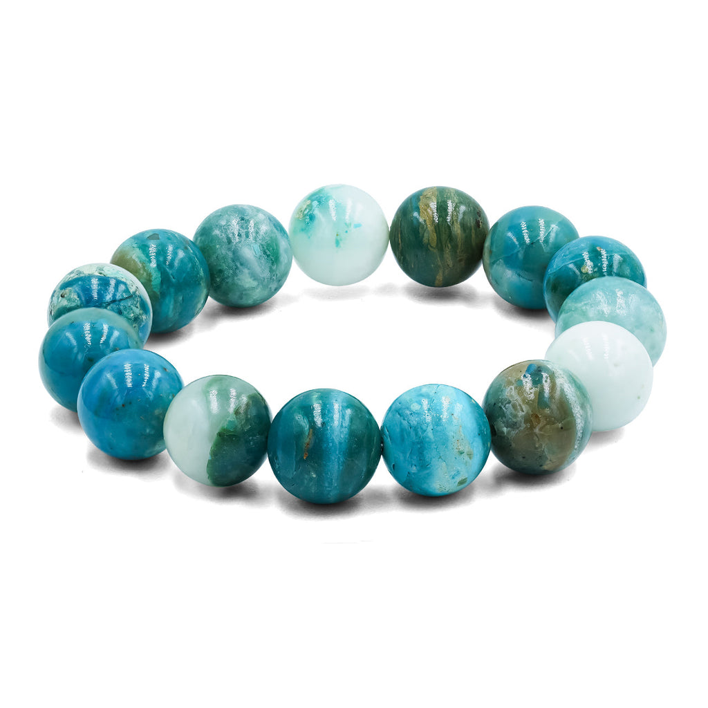 Starborn Peruvian Blue Opal Beaded Elastic Bracelet