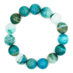 Starborn Peruvian Blue Opal Beaded Elastic Bracelet