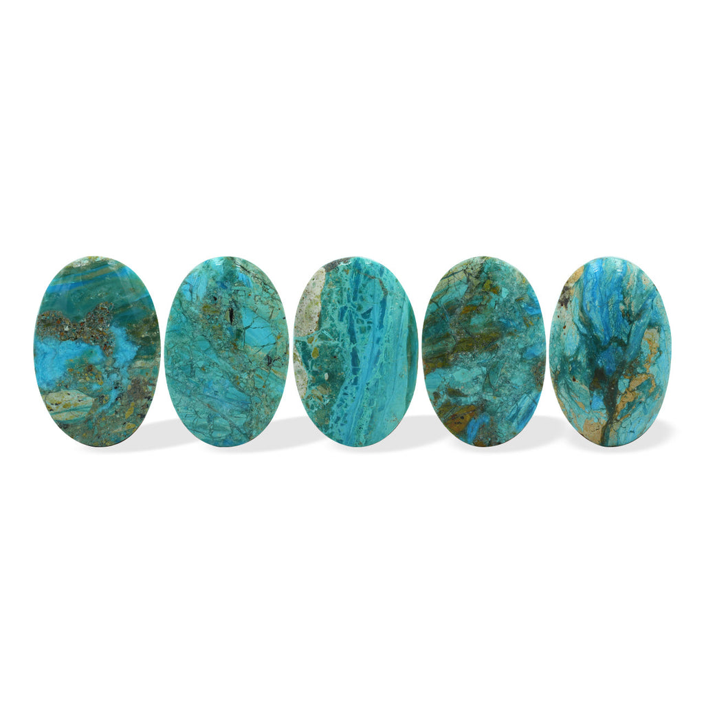 Starborn Natural Peruvian Blue Opal Oval Cabochon 30mm - 1 piece