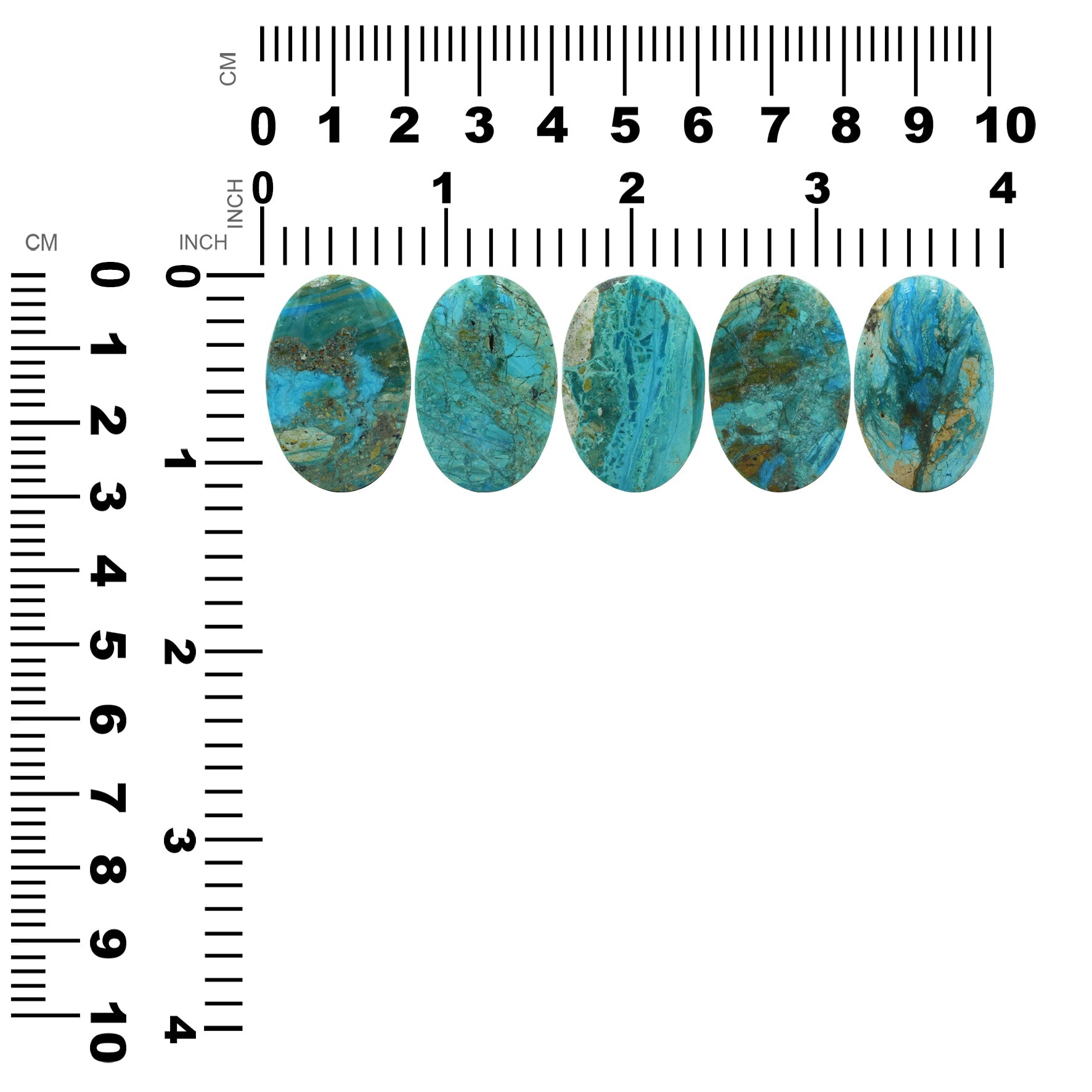 Starborn Natural Peruvian Blue Opal Oval Cabochon 30mm - 1 piece
