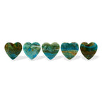 Starborn Natural Peruvian Blue Opal Heart Shaped Cabochon 20mm - 1 piece