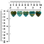 Starborn Natural Peruvian Blue Opal Heart Shaped Cabochon 20mm - 1 piece