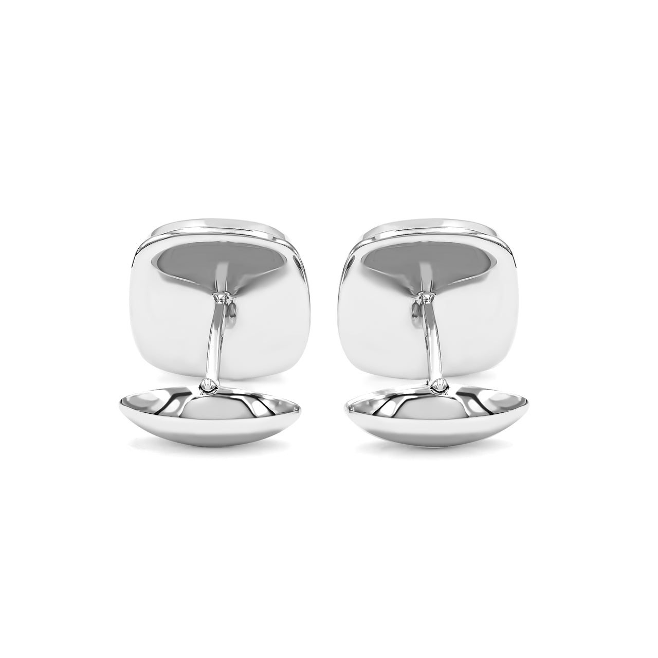 Starborn Peruvian Blue Opal Cushion-Cut Cufflink in Sterling Silver