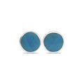 Starborn Peruvian Blue Opal 6mm Round Post Earrings in Sterling Silver