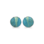 Starborn Peruvian Blue Opal 6mm Micro Post Earrings in Sterling Silver