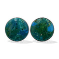 Starborn Peruvian Blue Opal 15mm Post Style Earrings in Sterling SIlver