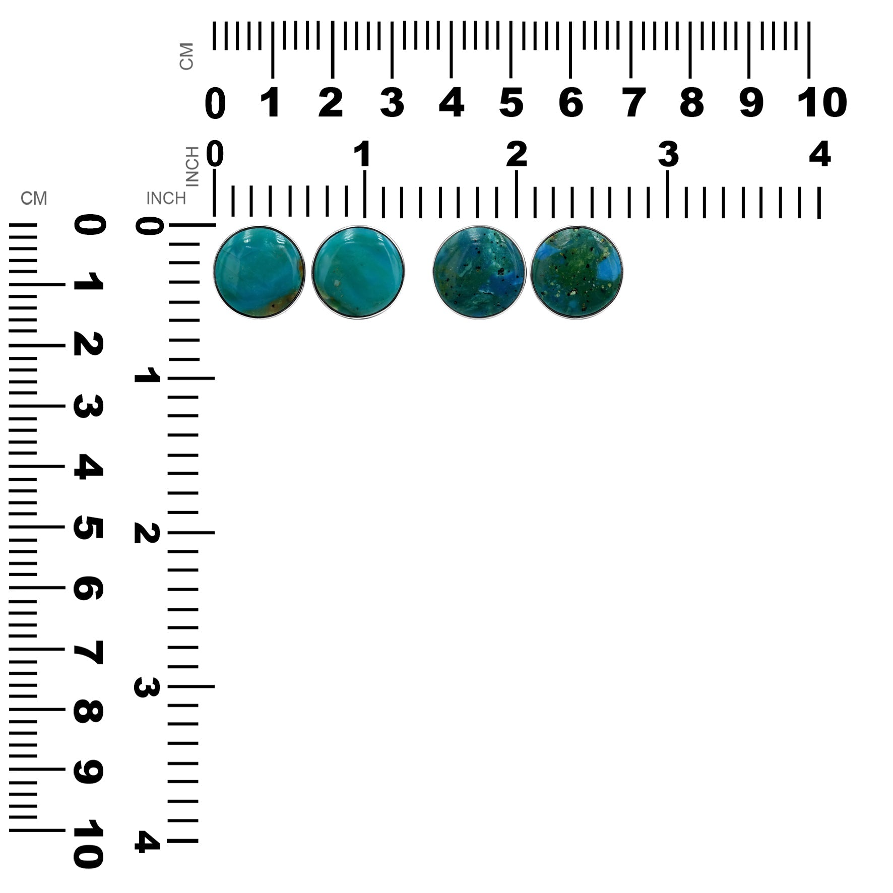 Starborn Peruvian Blue Opal 15mm Post Style Earrings in Sterling SIlver