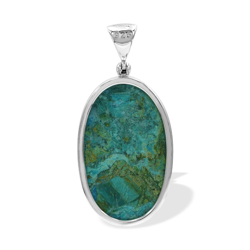 Starborn Peruvian Blue Opal Pendant in Sterling Silver