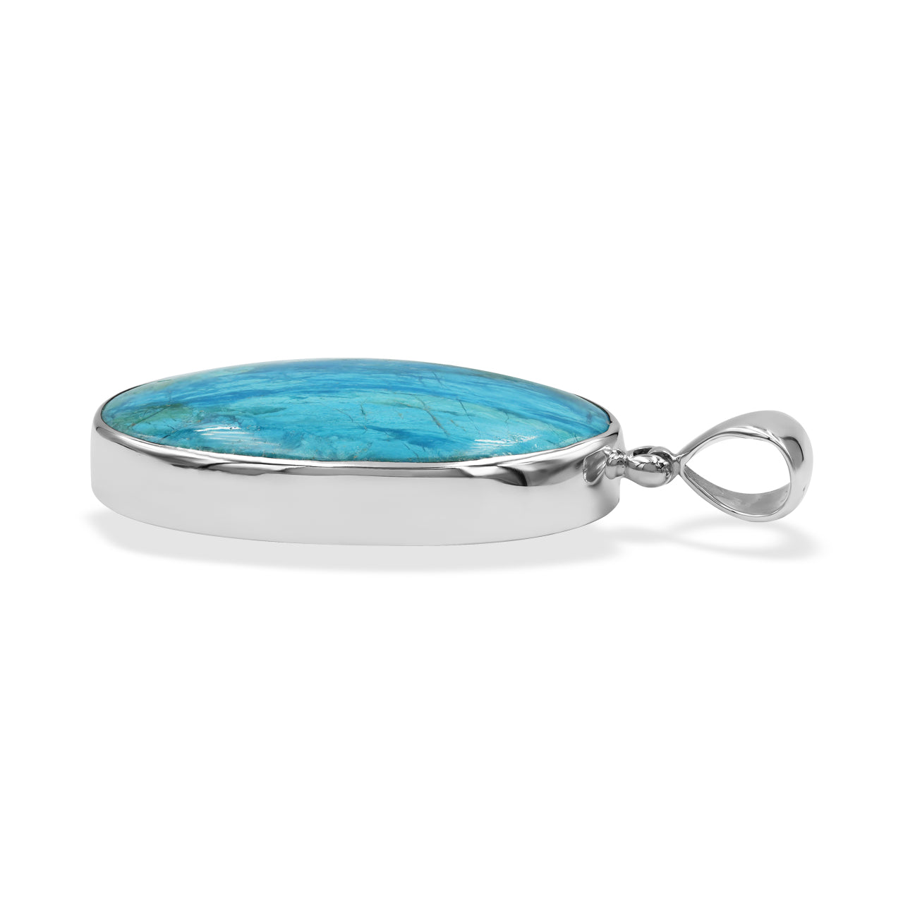 Starborn Peruvian Blue Opal Pendant in Sterling Silver