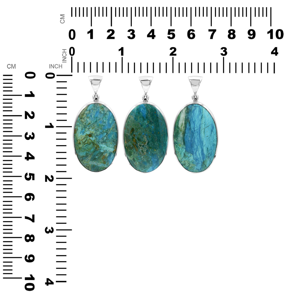 Starborn Peruvian Blue Opal Pendant in Sterling Silver