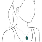 Starborn Peruvian Blue Opal Pendant in Sterling Silver