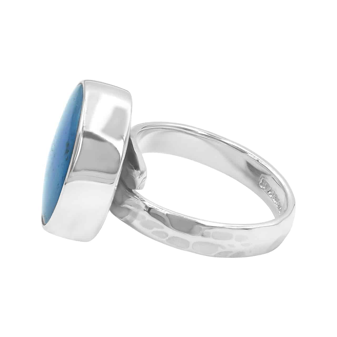 Starborn Peruvian Blue Opal Ring in Sterling Silver