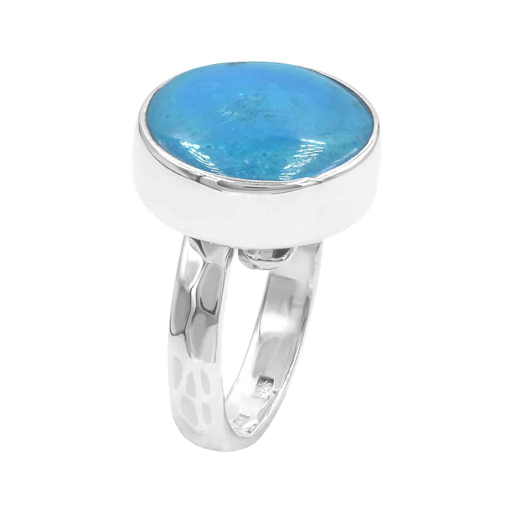 Starborn Peruvian Blue Opal Ring in Sterling Silver
