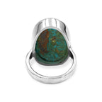 Starborn Peruvian Blue Opal Ring Bezel Set in Sterling Silver