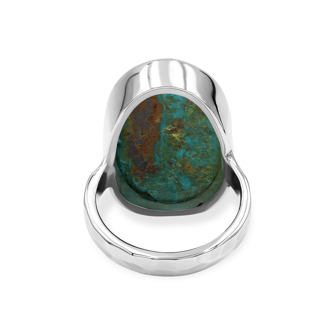 Starborn Peruvian Blue Opal Ring Bezel Set in Sterling Silver