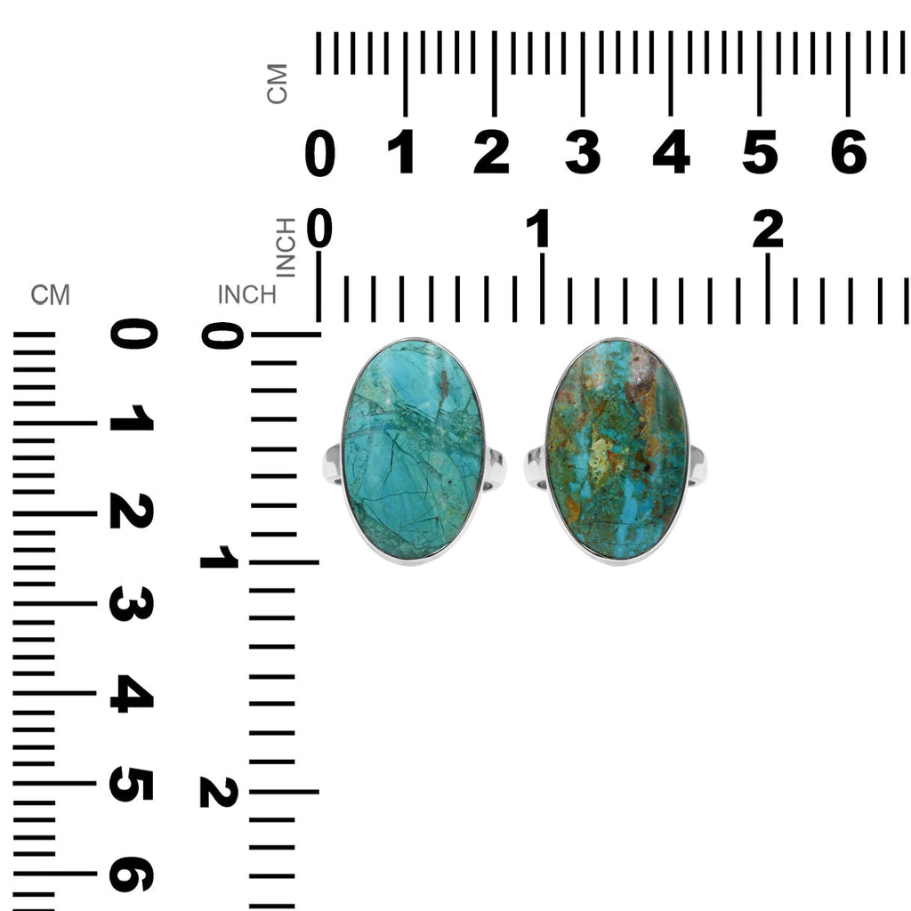 Starborn Peruvian Blue Opal Ring Bezel Set in Sterling Silver