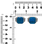 Starborn Peruvian Blue Opal Octagon Signet Men's Ring in Sterling Silver