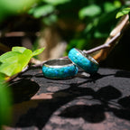 Starborn Peruvian Blue Opal Inlay Ring in Sterling Silver