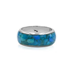 Starborn Peruvian Blue Opal Inlay Ring in Sterling Silver