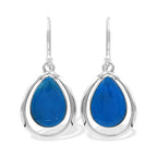 Starborn Peruvian Blue Opal Pear-Shaped Wire Frame Pendant and Earring Set in Sterling Silver