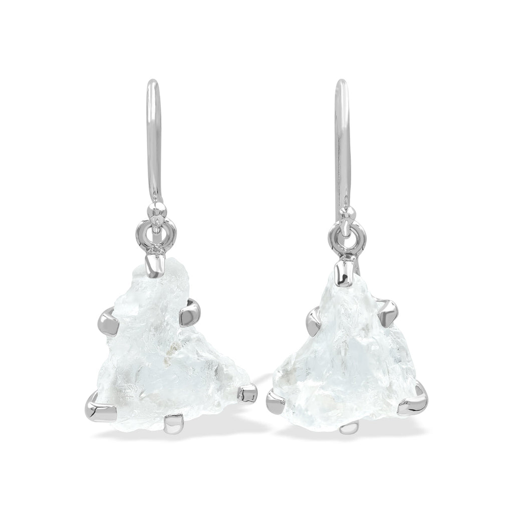 Starborn Petalite Rough Earrings in Sterling Silver