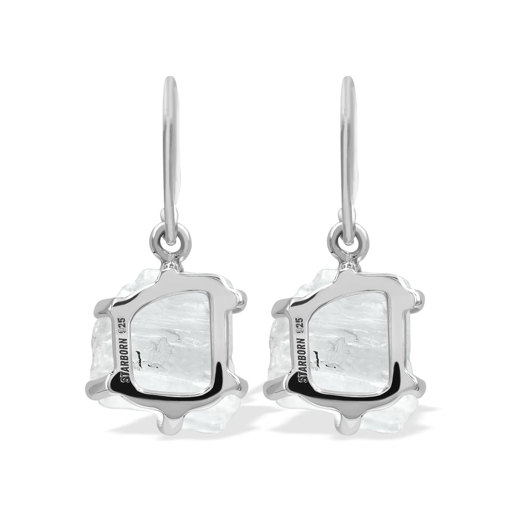 Starborn Petalite Rough Earrings in Sterling Silver