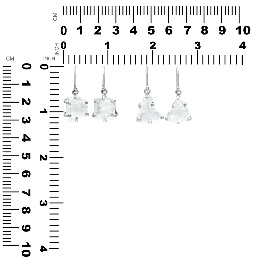 Starborn Petalite Rough Earrings in Sterling Silver
