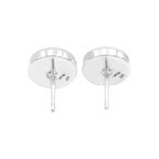 Starborn Phosphosiderite Round Cabochon Single Bezel Post Earring in Sterling Silver