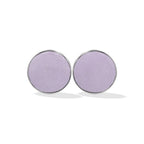 Starborn Phosphosiderite Round Cabochon Single Bezel Post Earring in Sterling Silver