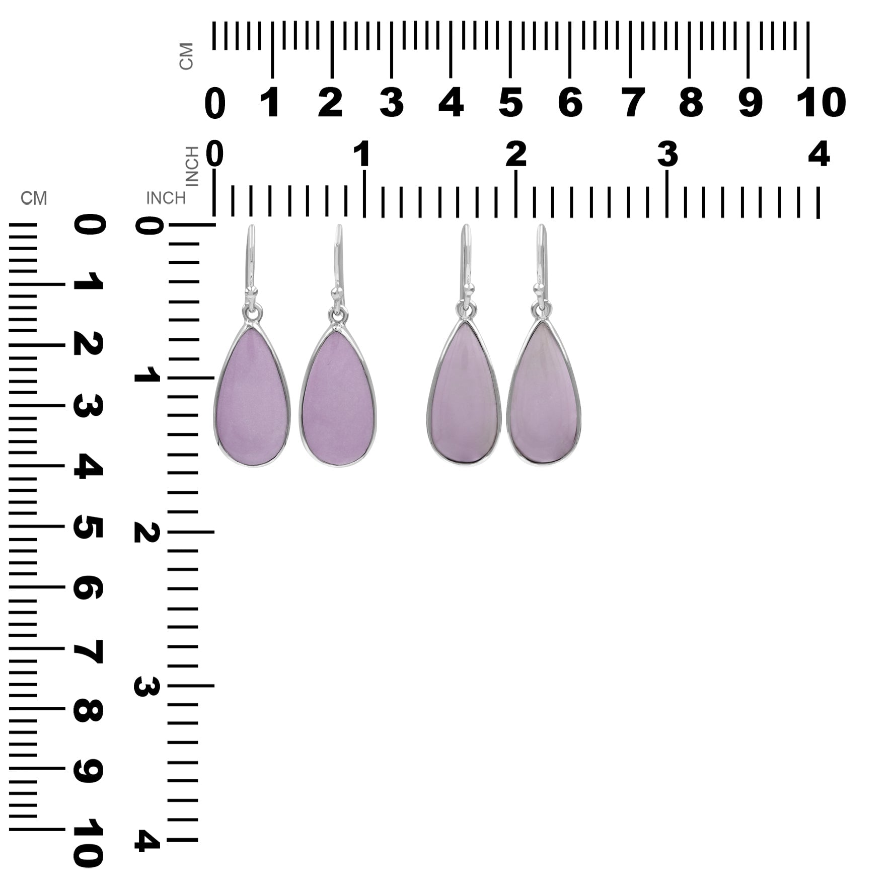 Starborn Phosphosiderite Pear-Shaped Earrings in Sterling Silver