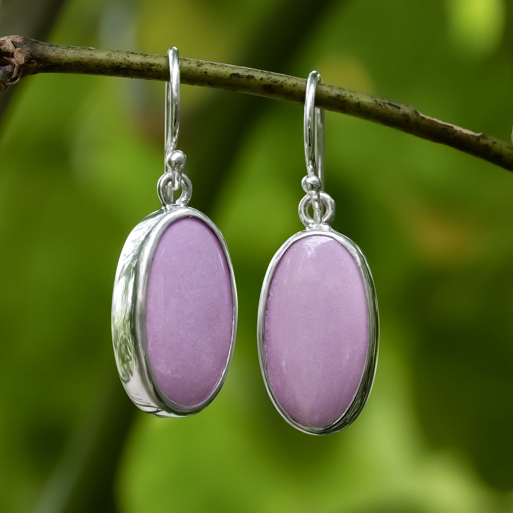 Starborn Phosphosiderite Oval-Shaped Earrings in Sterling Silver