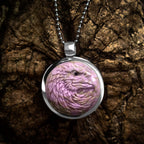 Starborn Gemstone Carved Eagle Head Medallion Style Pendant in Sterling Silver