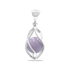Starborn Phosphosiderite Caged Sphere Pendant and Earring Set in Sterling Silver