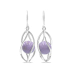 Starborn Phosphosiderite Caged Sphere Pendant and Earring Set in Sterling Silver