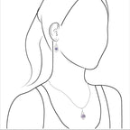 Starborn Phosphosiderite Caged Sphere Pendant and Earring Set in Sterling Silver