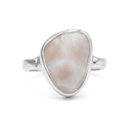 Starborn Pink Natrolite Freeform Trillion Ring in Sterling Silver