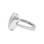 Starborn Pink Natrolite Freeform Trillion Ring in Sterling Silver