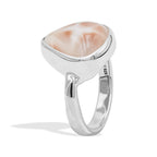 Starborn Pink Natrolite Freeform Trillion Ring in Sterling Silver